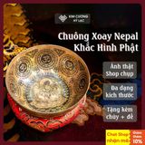  Chuông Xoay Thủ Công Nepal - Chuông Xoay Họa Tiết Hình Phật [Kim Cương Hỷ Lạc] Chuông Xoay Tây Tạng 