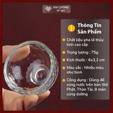  Bát Pha Lê 7 Màu, Chén Nước Cúng Dường [Kim Cương Hỷ Lạc] Pha Lê Cao Cấp 6x3,2 Cm 