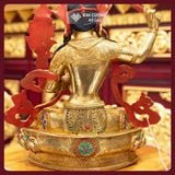  Tượng Bồ Tát Văn Thù Sư Lợi Nepal 34cm [Kim Cương Hỷ Lạc] - Tượng Phật Đồng Mạ Vàng Nepal - Hiếm Có 