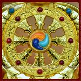  Bát Cát Tường Hợp Nhất, 8 Biểu Tượng Cát Tường [Kim Cương Hỷ Lạc] Hợp Kim Cao Cấp Màu Vàng Size 25cm 