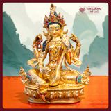  Tượng Diệu Âm Thiên Nữ 25CM - Chế Tác Thủ Công Nepal [Kim Cương Hỷ Lạc] Tượng Phật Mật Tông Đồng 