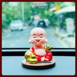  Tượng Phật Chú Tiểu Gõ Mõ Tụng [Kim Cương Hỷ Lạc] Trang Trí Taplo Ô Tô, Bàn Thờ, Bàn Làm Việc 