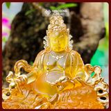  Tôn Tượng Hoàng Thần Tài Chất Liệu Lưu Ly Cao Cấp [Kim Cương Hỷ Lạc] Tượng Thờ Lưu Ly Mật Tông 