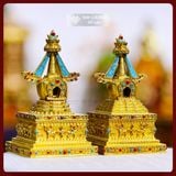  Bảo Tháp Giác Ngộ Đồng Nepal Cao Cấp [Kim Cương Hỷ Lạc] Chạm Khắc Tinh Xảo, Binh An, May Mắn,Lợi Lạc 