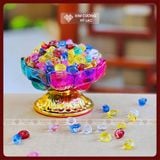 Chén Cúng Dường, Bát Để Đồ Cúng [Kim Cương Hỷ Lạc] Thủy Tinh Size 11x6cm 
