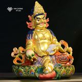  Tượng Hoàng Thần Tài Dzambala Mật Tông [Kim Cương Hỷ Lạc] Đồng Vẽ Màu 