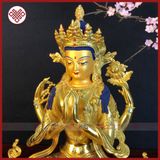  Tượng Phật Quan Âm Tứ Thủ Mật Tông [Kim Cương Hỷ Lạc] Đài Loan Hàng Loại 1 - Kích Thước 17-23-33Cm 