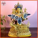  Tượng Phật Tara Xanh Tây Tạng Mật Tông [Kim Cương Hỷ Lạc] 