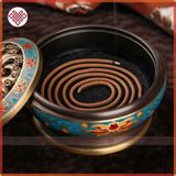  Lư Hương Đốt Trầm Lư Xông Trầm [Kim Cương Hỷ Lạc] Bằng Đồng 