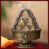  Chén Đồng Cúng Nước Mật Tông [Kim Cương Hỷ Lạc] Bộ Cúng Lục Vị Thần Tài - Đồng Nepal Cao Cấp 