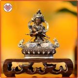  Tượng Phật Kim Cương Tổng Trì Mật Tông [Kim Cương Hỷ Lạc] Đồng Nạm Bạc 