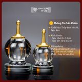  Tháp Xá Lợi Hợp Kim Thủy Tinh Cao Cấp [Kim Cương Hỷ Lạc] Độ Trong Suốt Cao Kích Thước Nhỏ Gọn 