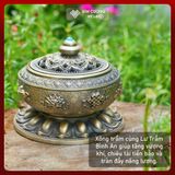  Lư Xông Trầm Hương - Lư Đốt Hương Trầm Mật Tông [Kim Cương Hỷ Lạc] Hợp Kim Cao Cấp Loại Lớn 