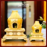  Tháp Cúng Khói Đồng Cao Cấp [Kim Cương Hỷ Lạc] Lư Xông Trầm Thờ Cúng Tháp Xông Khói Bằng Đồng 