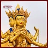  Tôn Tượng Phật Đảnh Tôn Thắng Đài Loan [Kim Cương Hỷ Lạc] Đồng Mạ Vàng Đài Loan 32Cm 