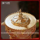  Kinh Luân Điện 25 Triệu Biến Lục Tự [Kim Cương Hỷ Lạc] Đồng Mạ Vàng Cao Cấp 28Cm Bảo Hành 1 Năm 