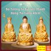  Bộ Tượng Ta Bà Tam Thánh, Thích Ca, Địa Tạng, Quan Âm [Kim Cương Hỷ Lạc] Tam Thánh Đồng Mạ Vàng 40cm 