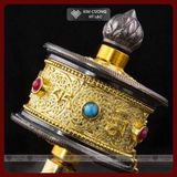  Kinh Luân Xoay Tay, Kinh Luân Cầm Tay [Kim Cương Hỷ Lạc] Kinh Luân Chất Lượng Cao 17Cm 