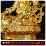  Tượng Hoàng Thần Tài Dzambala Mật Tông [Kim Cương Hỷ Lạc] Nepal 33Cm 