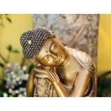  Tượng Phật An Nhiên [Kim Cương Hỷ Lạc] Màu Vàng Decor Trang Trí Nhà Cửa Sân Vườn 35Cm 