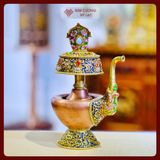  Bình Sái Tịnh Mật Tông [Kim Cương Hỷ Lạc] - Chất Liệu Đồng Vẽ Màu Kích Thước 23cm 