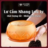  Lư Cắm Nhang Lưu Ly, Lư Cắm Hương Cao Cấp [Kim Cương Hỷ Lạc] Bát Nhang Lưu Ly, Lư Cắm Nhang Bàn Thờ 