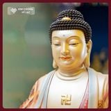  Bộ Tượng Ta Bà Tam Thánh Đồng Vẽ Màu 56cm [Kim Cương Hỷ Lạc] Tượng Phật Thích Ca, Địa Tạng, Quan Âm 