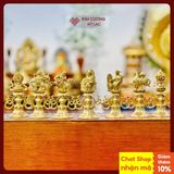  Bộ Thất Bảo Luân Vương, 7 Món Thất Bảo Mật Tông [Kim Cương Hỷ Lạc] Đồng Mạ Vàng Cao Cấp Size 20cm 