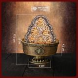  Chén Đồng Cúng Nước Mật Tông [Kim Cương Hỷ Lạc] Bộ Cúng Lục Vị Thần Tài - Đồng Nepal Cao Cấp 