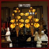  Bình Hoa Sen Hợp Kim Trang Trí Ban Thờ [Kim Cương Hỷ Lạc] Cặp Bình Sen Hợp Kim Nhiều Kích Thước 