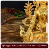  Tượng Phật Tara Trắng Mật Tông [Kim Cương Hỷ Lạc] 33Cm Nepal 