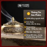  Lư Đồng Xông Trầm, Lư Đốt Trầm Hương Đồng Nguyên Khối [Kim Cương Hỷ Lạc] Tặng Hồ Lô Đồng Và Lót Chống Cháy 