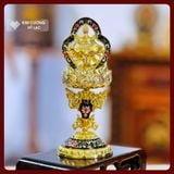  Set 8 Biểu Tượng Bát Cát Tường [Kim Cương Hỷ Lạc] Chất Liệu Hợp Kim Đồng 16Cm Màu Xanh Rêu 