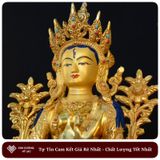  Tượng Phật Tara Trắng Mật Tông [Kim Cương Hỷ Lạc] 33Cm Nepal 