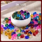  Thỏi Vàng Tài Lộc Thần Tài [Kim Cương Hỷ Lạc] Thỏi Vàng Pha Lê Ngũ Sắc- Thu Hút Tài Lộc May Mắn 