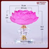  Chân Đèn Nến Bơ Lưu Ly, Đế Nến Hoa Sen Cúng Phật [Kim Cương Hỷ Lạc] Đa Dạng Màu Sắc 