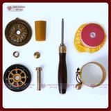  Kinh Luân Cầm Tay Mật Tông [Kim Cương Hỷ Lạc] Viền Đen Đính Đá 