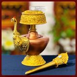  Bình Sái Tịnh Mật Tông [Kim Cương Hỷ Lạc] - Chất Liệu Đồng Vẽ Màu Kích Thước 23cm 