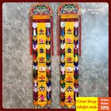  Phướn Bát Cát Tường Mật Tông [Kim Cương Hỷ Lạc] 150x25cm Gấm Lụa 