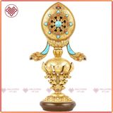  Bát Cát Tường Mật Tông [Kim Cương Hỷ Lạc] Đồng Mạ V.À.N.G Cao 16 Cm 