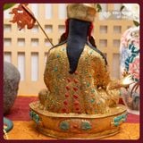  Tượng Liên Hoa Sanh Đồng Mạ Vàng Nepal [Kim Cương Hỷ Lạc] Tượng Phật Mật Tông Chế Tác Nepal 35cm 