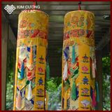  Lọng Thờ Mật Tông [Kim Cương Hỷ Lạc] Gấm Thêu 8 Biểu Tượng Cát Tường 