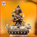  Tượng Phật Kim Cương Tổng Trì Mật Tông [Kim Cương Hỷ Lạc] Đồng Nạm Bạc 