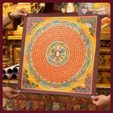  Tranh Mandala Vẽ Tay Nepal, Tranh Mandala 50x50cm [Kim Cương Hỷ Lạc] Tranh Phật Giáo Vẽ Tay Nepal 