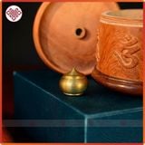  Vỏ Kinh Luân Cầm Tay [Kim Cương Hỷ Lạc] Gỗ Đàn Hương Đỏ 20Cm 