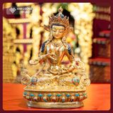  Tượng Phật Kim Cương Tát Đỏa, Tượng Đồng Nepal [Kim Cương Hỷ Lạc] Tượng Kim Cang Tát Đỏa 24cm 