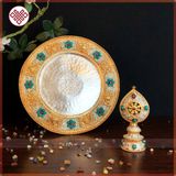  Tháp Mandala Mật Tông [Kim Cương Hỷ Lạc] Nạm Bạc Cẩn Đá 