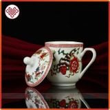  Ly Sứ Cúng Dường Mật Tông [Kim Cương Hỷ Lạc] Vẽ Bát Cát Tường 