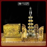  Tháp Xá Lợi Thủy Tinh [Kim Cương Hỷ Lạc] Cao 48Cm 