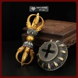  Chùy Kim Cang Mật Tông Pháp Khí Chùy Kim Cang [Kim Cương Hỷ Lạc] Chất liệu Cao Cấp Có Đế Cắm 